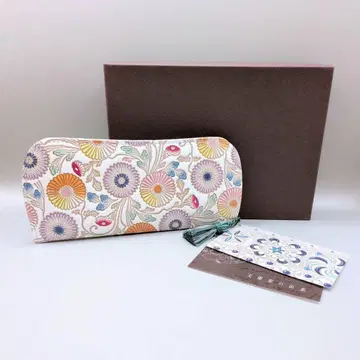 [ 새상품 ] 문고 오제키 안경 케이스 꽃무늬 플라워 사라사 국화