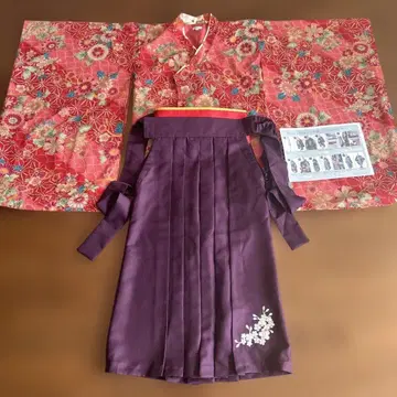 캐서린 코티지 하카마 졸업식 150 꽃무늬 빨간색 보라색