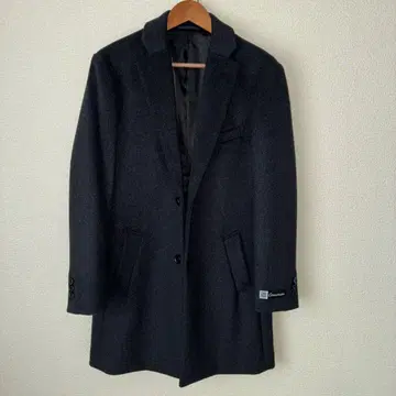 남성용 체스터 코트 울 그레이 L 사이즈