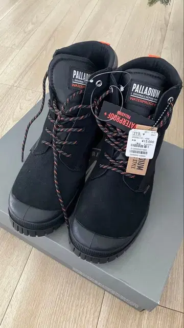 [ 27cm ] PALLADIUM 방수 블랙 하이컷 부츠