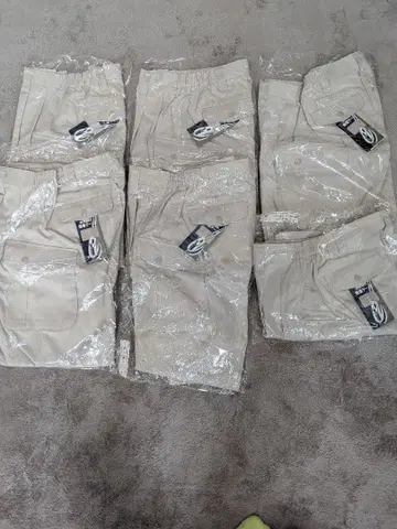 작업 바지 팬츠 베이지 롱 바지 6세트 LL 사이즈