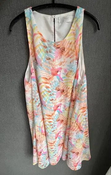 플라워 프린트 슬리브리스 무릎 기장 원피스