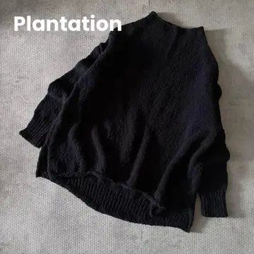 Plantation 코튼 니트 새상품급 풀오버 긴팔 코튼 100% 일본제