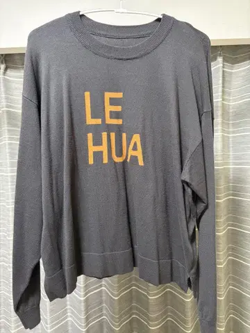 DouDou 여성용 로고 니트 CLOCHE 차콜 그레이 LE HUA