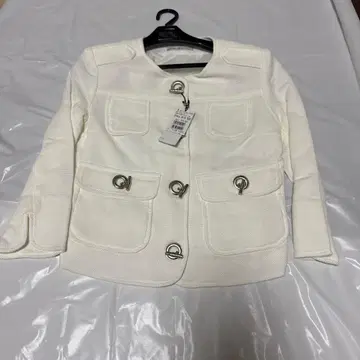 SCOT CLUB 화이트 노카라 자켓