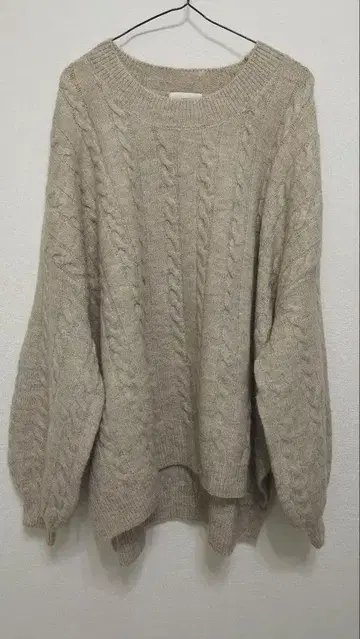 hagumu 베이지 니트 소프트 내추럴 프리 사이즈