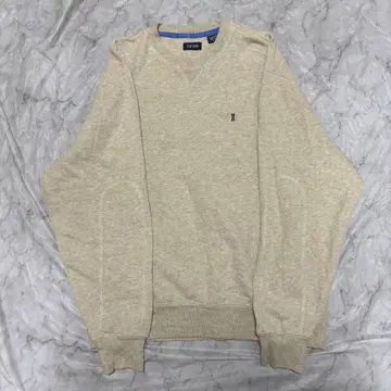 IZOD 베이지 V넥 맨투맨 M 사이즈