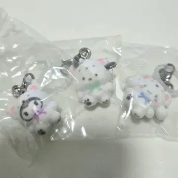 산리오 캐릭터즈 메지루시 액세서리 복슬복슬 스노우 3개