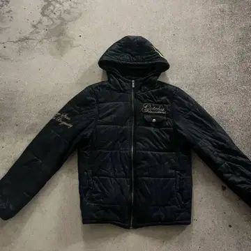 Gotcha 블랙 다운 자켓 짧은 기장 y2k 헤이세이 갸루