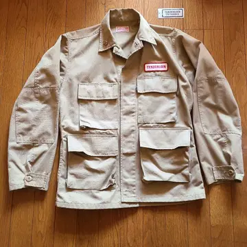 TENDERLOIN 밀리터리 자켓 S 카키 핀 배지 부착