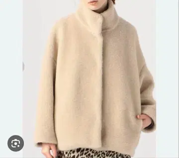 보르지 ballsey 보아 슬라이버 스탠드넥 코트 베이지