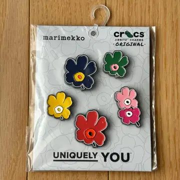 배송비 포함 marimekko Jibbitz Charms 꽃무늬 5세트