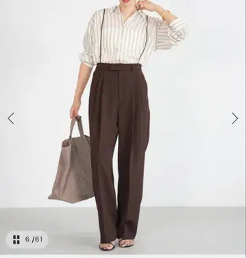 서스펜더 더블 크로스 팬츠 이에나 택 포함 새상품