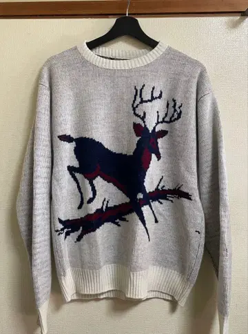 [ 구제 의류 ] 사슴 디자인 니트 스웨터