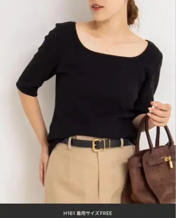 베어 골지 5부 소매 2WAY 풀오버 티셔츠