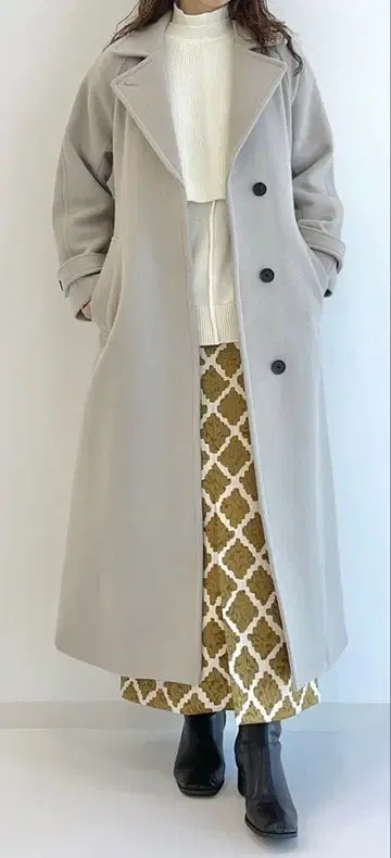 PUBLIC TOKYO 퍼블릭 도쿄 캐시미어 혼방 울 트렌치코트