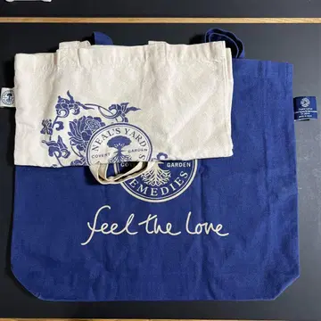 닐스 야드 토트백 프렌치 블루 아이보리