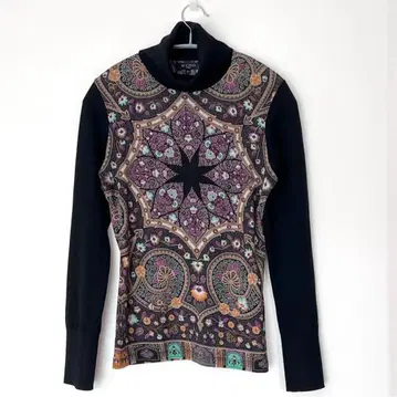 새상품급! 에트로 ETRO 긴팔 터틀넥 니트 스웨터 40 블랙