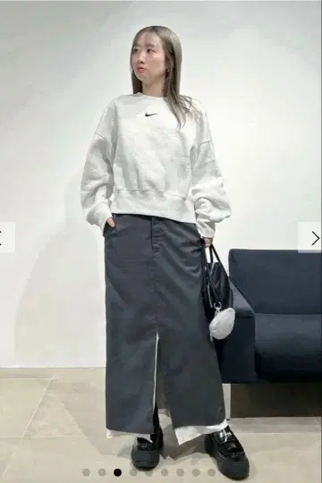 emmi 레이어드 I라인 스커트