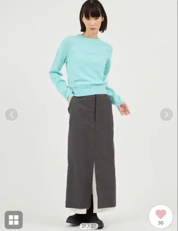 emmi 레이어드 I라인 스커트