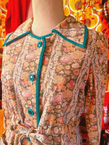 쇼와 레트로 빈티지 꽃무늬 원피스