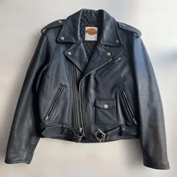 Harley-Davidson 가죽 더블 라이더 자켓 백 디자인