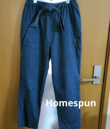 홈스펀 데님 팬츠 허리 리본