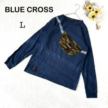 [ BLUE CROSS 블루크로스 ] 긴팔T셔츠 롱T 블루 네이비 L
