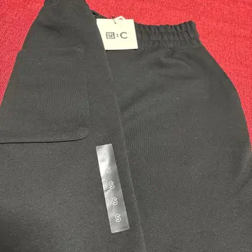 새상품 긴 길이 유니클로 UNIQLO C 맨투맨 와이드 팬츠 블랙 S