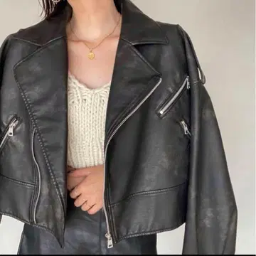 searoomlynnVintage ECO 가죽 SHORT 라이더 자켓