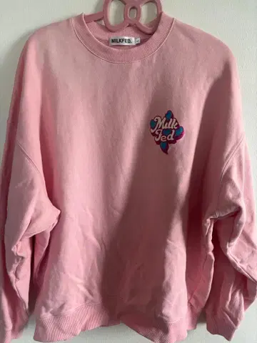 MILKFED. 핑크 맨투맨 L