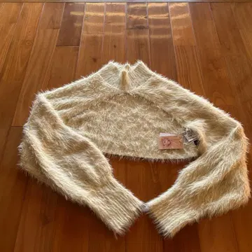 clear 크림색 긴팔 가디건 볼레로