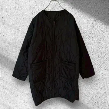 [ M ] 퀼팅 블루종 코트 블랙 무지 심플 가벼운 가을/겨울
