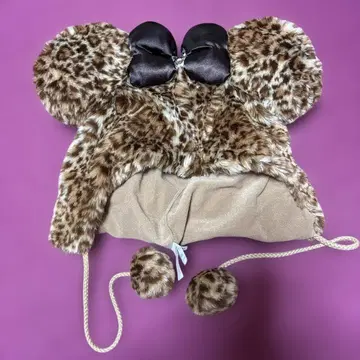 미니 레오파드 무늬 팬캡