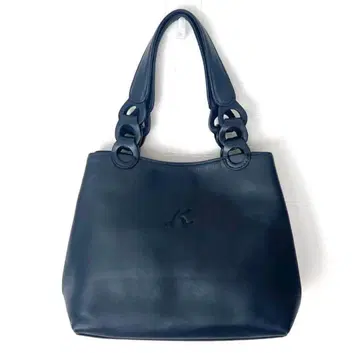 Kitamura 키타무라 핸드백 작음 네이비 링 체인 핸들