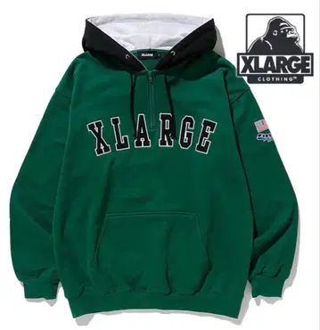 컨디션 최상 X-LARGE 하프 지퍼 후드티 M