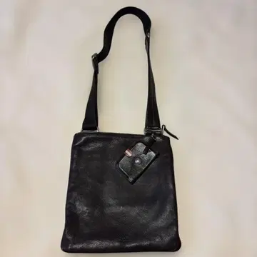 남성용 BALLY 브라운 가죽 숄더백