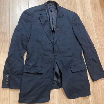 유니클로 네이비 테일러드 자켓 100% 린넨