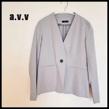 a.v.v 그레이 노카라 자켓 긴팔 XS 사이즈
