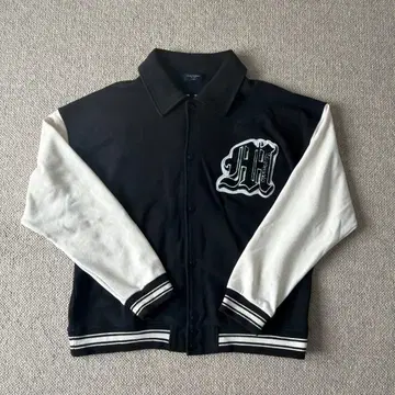 미네소타 바시티 자켓 블랙/화이트