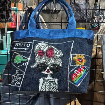 캐릭터 자수 토트백