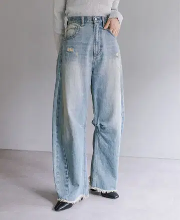 블루 커브 데님 팬츠 mystic