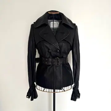 Grace Class 블랙 레더 자켓 2WAY 36