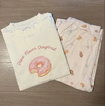 미사용 새상품 젤라또피케 룸웨어 도넛 베어 셋업 핑크