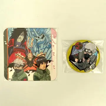 NARUTO 나루토 점프전 카카시 가이 마다라 색지 캔 배지