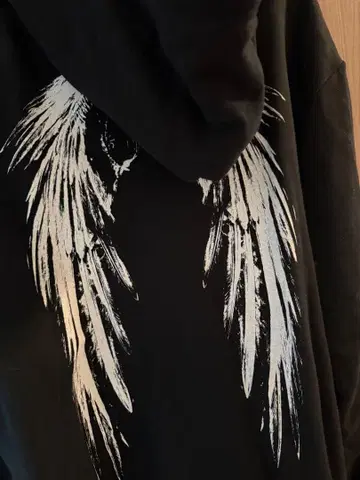 SUGIZO 빅 실루엣 롱 기장 후드티