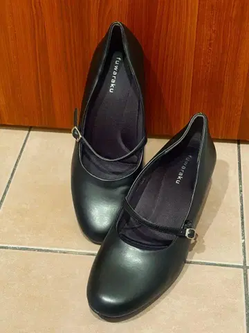 블랙 멜리 제인 아프지 않은 펌프스 fuwaraku