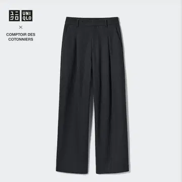 M 사이즈 UNIQLO 브러쉬드 저지 턱 와이드 팬츠