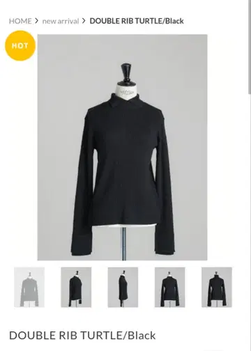 frey DOUBLE RIB TURTLE/Black 택 포함