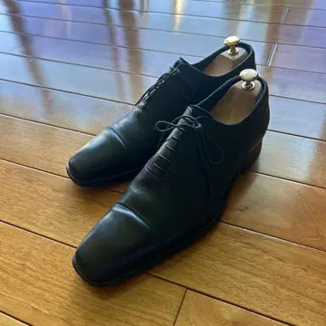 캄파니엘레 가죽 스퀘어토 비즈니스 슈즈 블랙